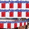 4 Pcs 4th of July Parade Float Decorations, American Flag Float Fringes and Patriotic Tinsel Garlands, Red White Blue Garland for Independence Day Memorial Day Decoration (American Flag)